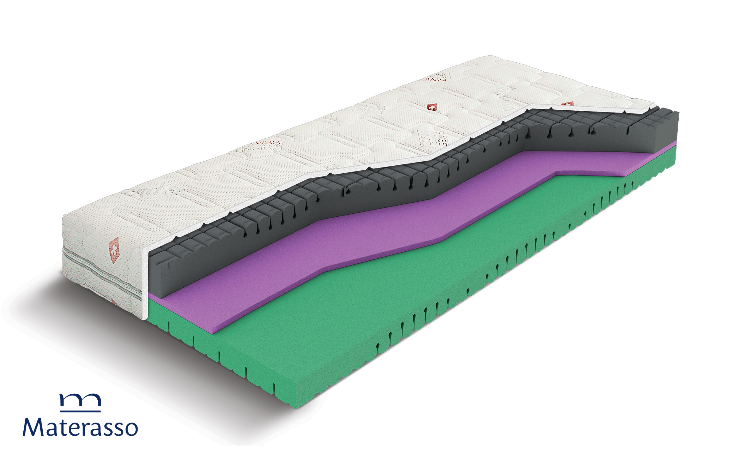 Saltea 100/200, cu doua fete Swiss Dream, alb  1